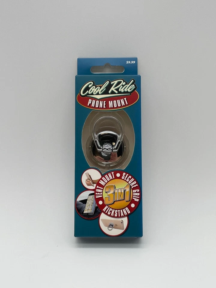 Cool Ride Phone Mount by Solaray LLC 3-in-1 Vent Mount, Kickstand & Grip - NEW - Image 1 of 4