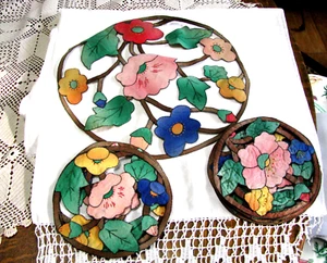 Vintage 1930's Handmade Art Deco Circular Flower Rings-WOW - Picture 1 of 6