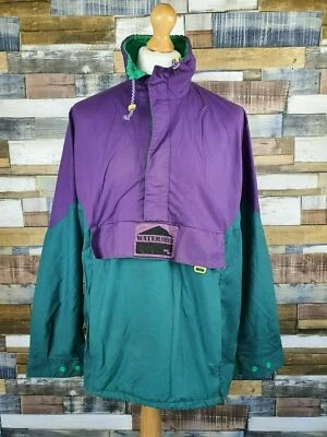 Abrigo anorak con cremallera azul/púrpura Watershed para hombre talla 56 pulgadas Foto 1 de 4