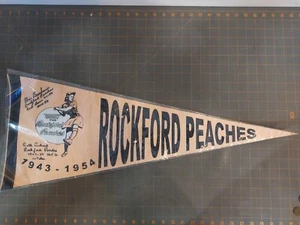 Rockford Peaches Baseball Pennant Signed Ruth Ricard Alice Deschaine HOF Women - Picture 1 of 6