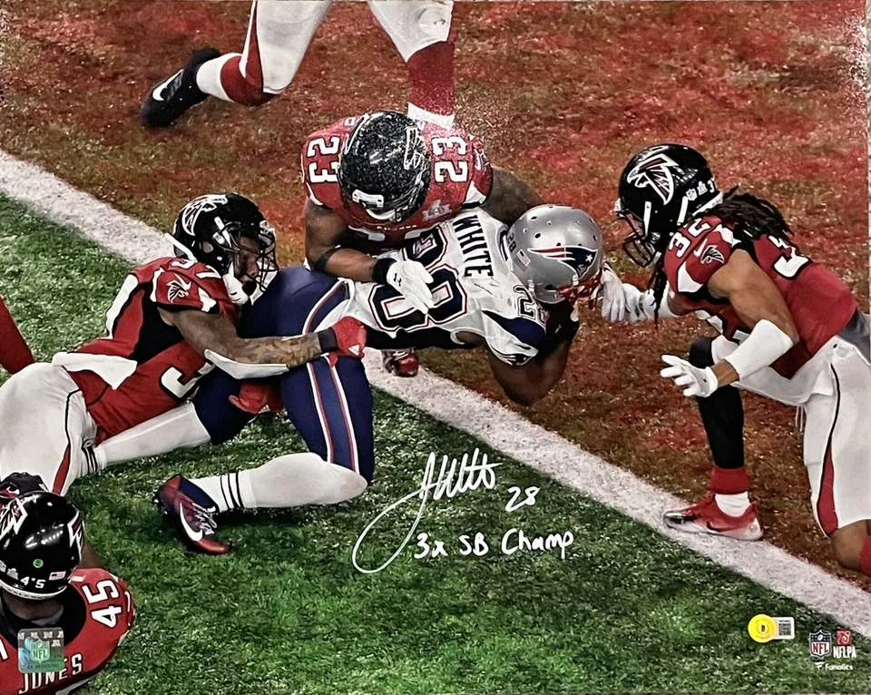 James White New England Patriots Autografiado Super Bowl LI 16x20 BAS ATESTIGUADO A Foto 1 de 1