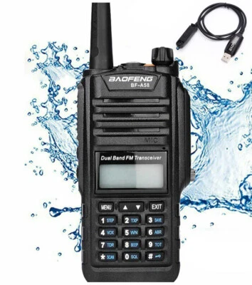 BF-A58 IP67 Waterproof Two Way Radio VHF/UHF Dual Band Walkie Talkie+USB Cable - Image 1 of 4
