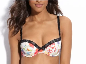 Elle Macpherson Parisienne Poppy Contour BH E72-984 Creme Jet Größe 36D Neu mit Etikett - Bild 1 von 2