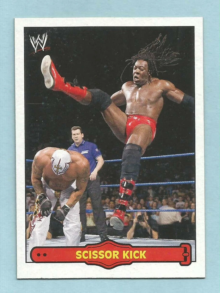 2012 Topps Heritage WWE Wrestling Booker T Scissor Kick #18 RINGSIDE ACTION - Image 1 of 1