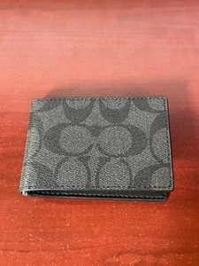 Neu Coach Geldbörse Schwarz Grau Herren - Bild 1 von 2