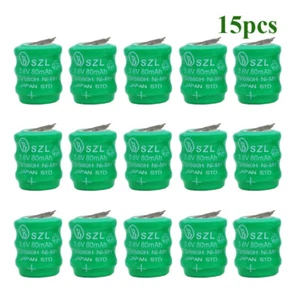 15x Ni-MH Akku mit 2 Pins für SPS Elektronikgeräte 3,6V 80mAh - Bild 1 von 3