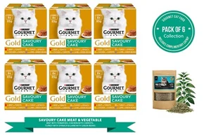 Gourmet Gold Savoury Cake Meat and Vegetable Wet Cat Food (Case of 6) - Picture 1 of 8