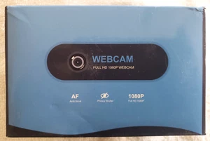 H703 AutoFocus Full HD 1080P PC USB Webcam with Privacy Protector, Black - Picture 1 of 4