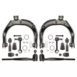 12pc Front Upper Control Arms Tie Rod Suspension Kit for 04-07 Chevy Trailblazer - Picture 1 of 10