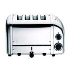 Dualit Toaster 1800W 4-Scheiben breiter Schlitz Chrom mit Krümelfach + automatische Abzweigung
