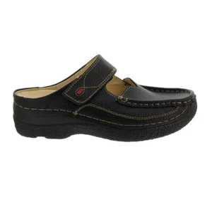 Wolky Roll Slip On, Clog, Printed Leather, Black, 0622770-000 Black - Picture 1 of 10
