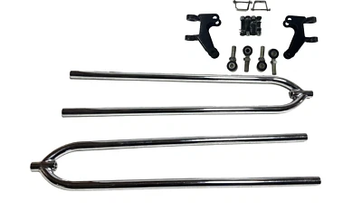 Front Axle 27" Hairpin Radius Rods Street  Rod Model A 1932 33 34 Steel CHROME - Image 1 of 4