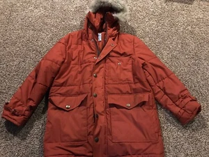 Zero King Arctic Fleece Mens Size 44 Sherpa Style Orange Coat Lamb Wool Filling - Picture 1 of 4