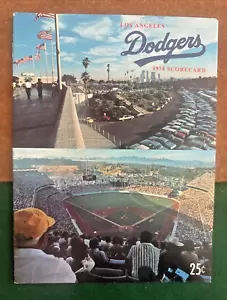 1974 Los Angeles Dodgers Program Scorecard vs Houston Astros UNSCORED MLB - Picture 1 of 8