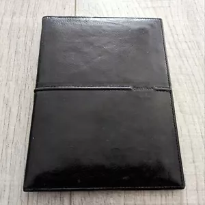 Cole Haan Black Real Leather Travel Photo Frame - Picture 1 of 12