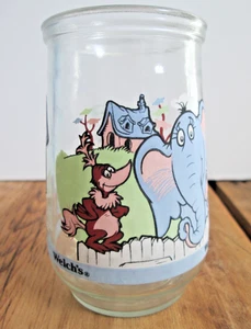 Vintage Welch’s Dr. Seuss 1996 Jelly Jar Glass Horton and Friends #2 Hears a Who - Picture 1 of 5