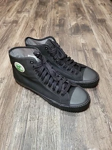 PF Flyers Sneakers Damengröße 14 Herrengröße 12,5 hohe Canvas-Schuhe schwarz " - Bild 1 von 6