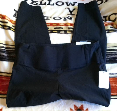 WORTHINGTON PULL-ON SECRETLY SKINNY 8P NEGRO PIERNA CÓNICA NUEVO CON ETIQUETAS CINTURA ANCHA 4" Foto 1 de 4