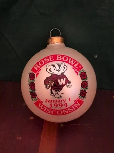 Wisconsin Badgers Football Rose Bowl Christmas Ornament 1984 January 1 READ ๐ - Picture 1 of 22