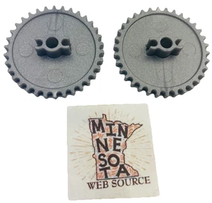 (2) K’NEX / Knex Gray Gears 1‑1/4" Small Hole Silver Micro – Rare Specialty Part - Picture 1 of 3