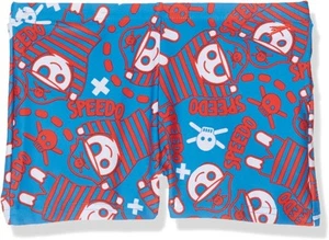 Speedo Kids' Aquashorts Swim Shorts Allover Print, Blue, 9-12m - Picture 1 of 2