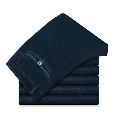 Pantalones Holgados De Pana Para Hombres De Mediana Edad Moda Casuales Negocios - Image 1 of 2