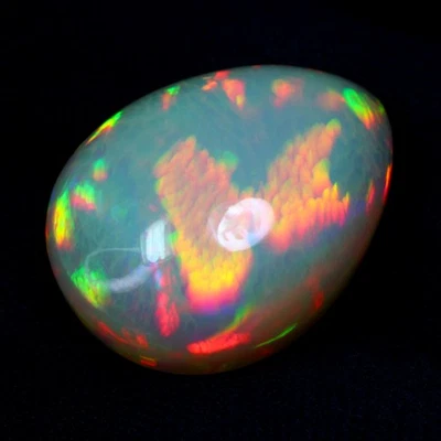 ICA Certified 100% Natural Opal 24.33Ct IF Rainbow Multi Colors Play Pear Cut - Image 1 of 4
