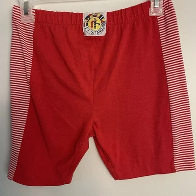 Винтажные детские шорты 80-х/90-х EJ Gitano красные с полосками размер маленький молодежный 7/8 ретро - Изображение 1 из 4