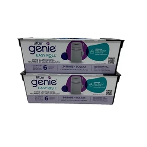 2 Litter Genie Easy Roll Cat Litter Disposable System 24 Bag Boxes - ONE IS OPEN - Picture 1 of 6