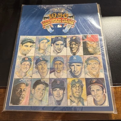 1986 MLB All Star Game Program Roger Clemens-W Dwight Gooden-L Never opened. - Image 1 of 2