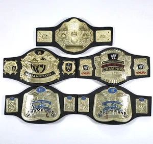 LOTE DE CINTURONES CAMPEONATO WWE JAKKS 2002-2003 NIÑOS ESPUMA UTILERÍA TÍTULO MUNDIAL TAG TEAM - Imagen 1 de 23