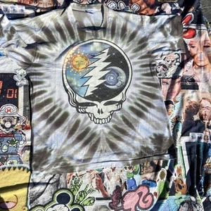 1994 Grateful Dead Stealie Shirt Vintage Summer Tour Sun Moon SYF Tie Dye XL M04 - Picture 1 of 13
