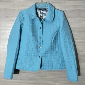 Briggs New York Steppjacke aquablau Druckknopf gefüttert leicht Gr. PL Damen - Bild 1 von 12