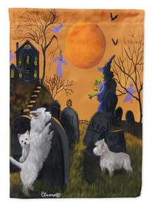 Caroline's Treasures Westie Wicked Witch House Flag PPP3234CHF - Picture 1 of 4