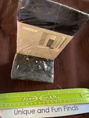 Juego de 2 extremos de libro IKEA Inreda plástico gris oscuro NUEVO Foto 1 de 4