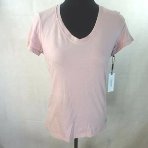 Calvin Klein Womens Performance Logo Patch V-Neck T-Shirt Pink Small WS-953 - Picture 1 of 5