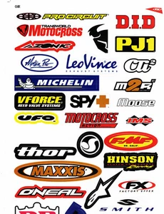 RC 1/10 1/8 Car Truck MAXXIS MICHELIN Decals STICKERS 11"x9" Sheet *NEW* #G - Picture 1 of 1