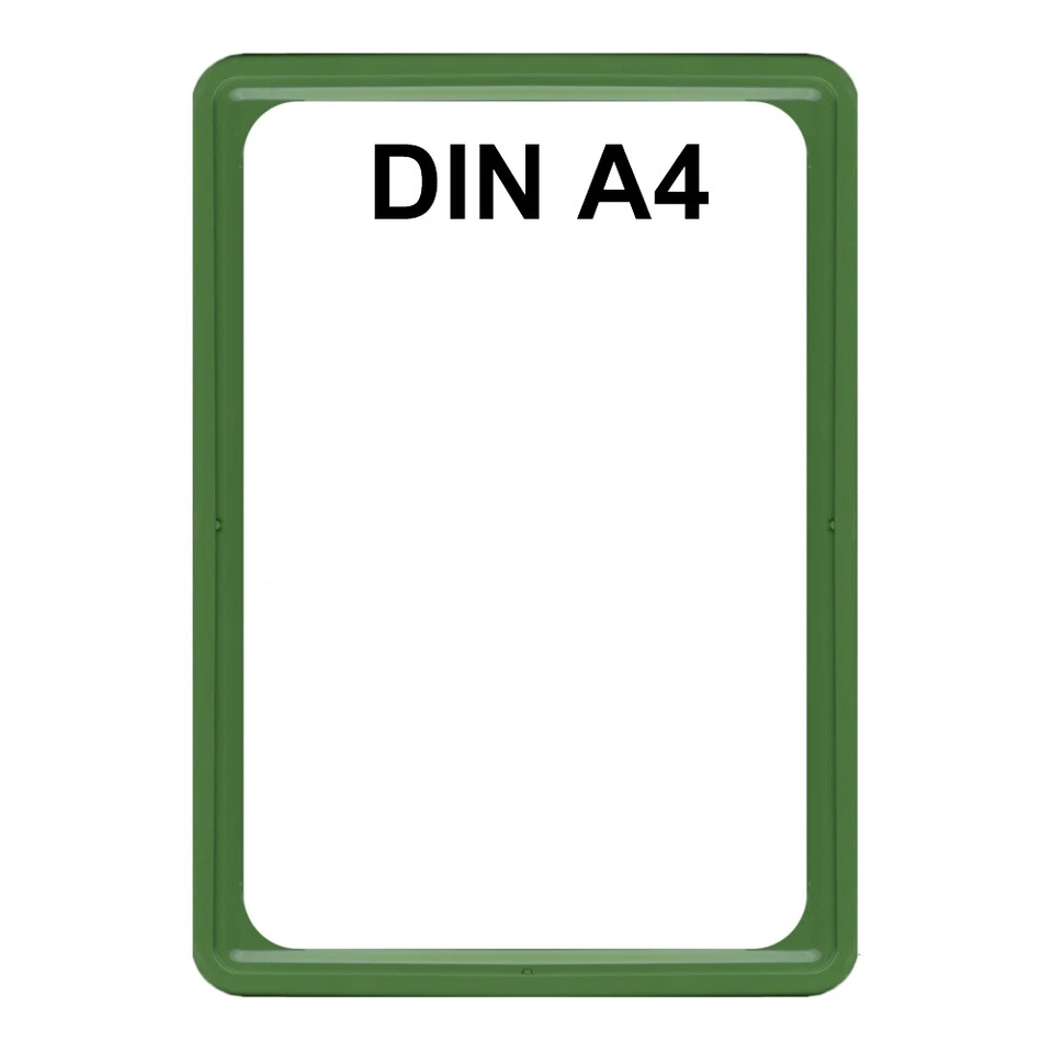 MARKENLOS VPR34= Plakatrahmen DIN A4 grün Kunststoff Rahmen für Plakatständer Aufsteller