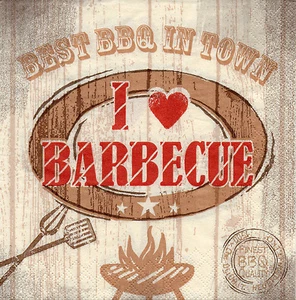 4 servilletas servilletas con motivo Servillettechnik Decoupage I like BBQ (1393) - Imagen 1 de 1