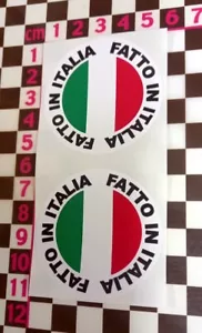 2 x Pegatinas 50mm Hechas en Italia - Fiat Lancia Alfa Romeo Fiat Abarth Autobianchi - Imagen 1 de 1