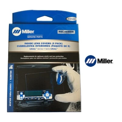 1- Pack Of 5 Miller 271319 Welding Helmet Replacement Inside Safety Lens Plate