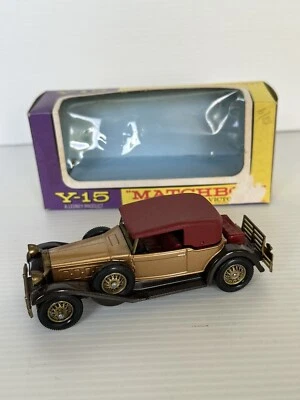 MATCHBOX MODELS OF YESTERYEAR Y-15 1930 PACKARD VICTORIA MADE IN ENGLAND. - Image 1 of 4