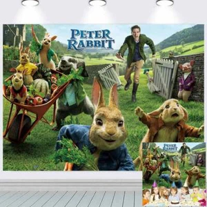 Peter Rabbit Birthday Decor Party Decoration Backdrop Banner Vinyl Kids 7x5ft - Picture 1 of 7