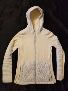 Smartwool Womens S Cream Intraknit Merino Puffer Hybrid Full Zip Hoody Jacket - Picture 1 of 14