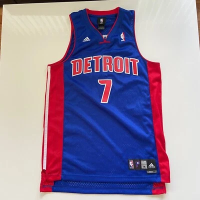 Camiseta deportiva autografiada Adidas Ben Gordon Detroit Pistons para hombre mediana NBA baloncesto Foto 1 de 4