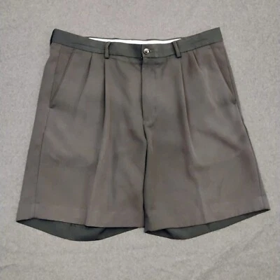 Pantalones Cortos Alan River Hombres Golf Chino Poliéster Tiro Medio Talla 38 Plisados Delanteros Negros Foto 1 de 4