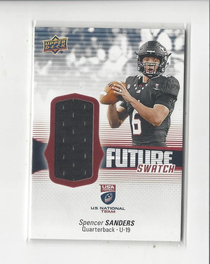 2018 Upper Deck USA Football Future Swatch #FS25 Spencer Sanders JERSEY - Image 1 of 1