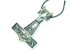 BUTW Thor's Hammer Rams Head Necklace Pewter Pendant Viking Norse Mjollnir 1170A