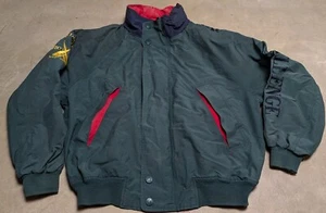 Giacca da vela con cappuccio grande classe J Nautica Spellout Challenge vintage anni 90 - Foto 1 di 9