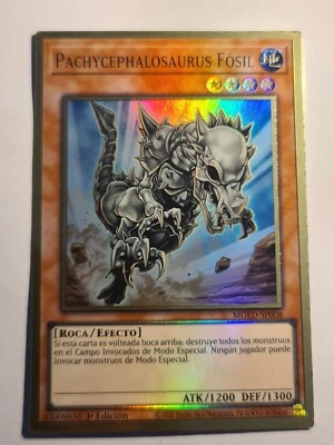 Fossil Dyna Pachycephalo●YUGIOH●MGED●PREMIUM GOLD RARE●SPANISH●1st ED●NM #07279 - Image 1 of 2